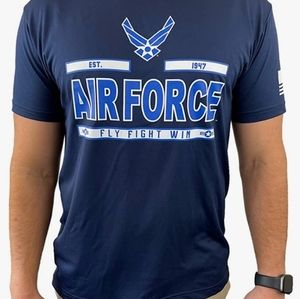 Licensed Air Force apparel t-shirt, AE sport,, mens large